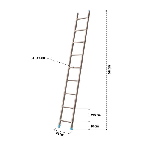 ÉCHELLE SIMPLE 2,45 M (1)