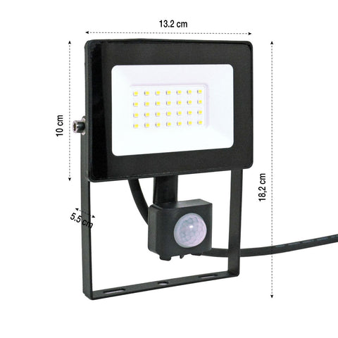PROJECTEUR LED ÉLECTRIQUE 20W AVEC DÉTECTEUR (1)
