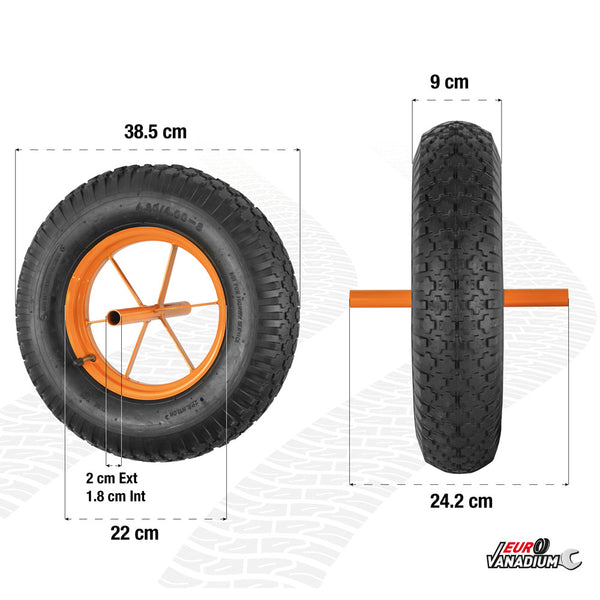 ROUE DE BROUETTE GONFLABLE Ø 385 MM (2)