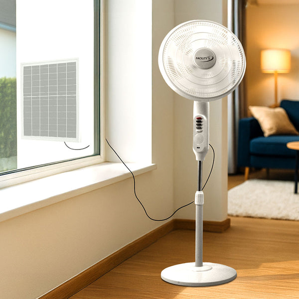 VENTILATEUR SUR PIED 2EN1 SOLAIRE ET ELECTRIQUE DIAM 41CM (2)