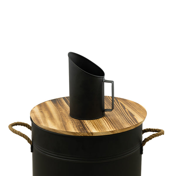 PELLE A PELLETS GRANULES BOIS TAMIS ACIER NOIR (3)