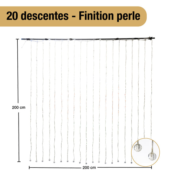 RIDEAU LUMINEUX RGB 400 LED 2X2M AVEC APPLICATION MOBILE (5)