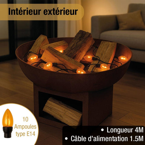 GUIRLANDE ELECTRIQUE LED 10 AMPOULES FLAMME (1)