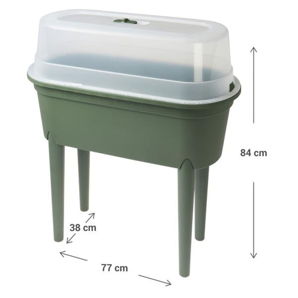 SERRE JARDINIÈRE SUR PIEDS POLYPROPYLÈNE 77 × 38 × 84 cm (1)