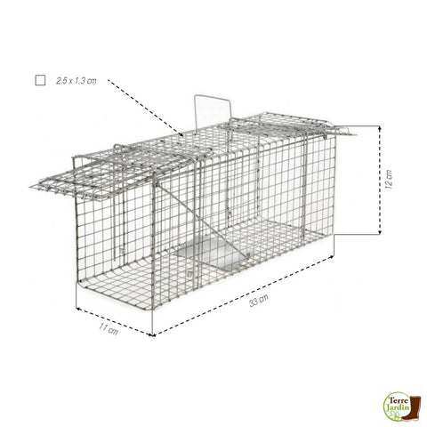 CAGE NUISIBLES DOUBLE ENTRÉE 33 CM (1)