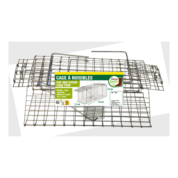 CAGE NUISIBLES DOUBLE ENTRÉE 33 CM (2)