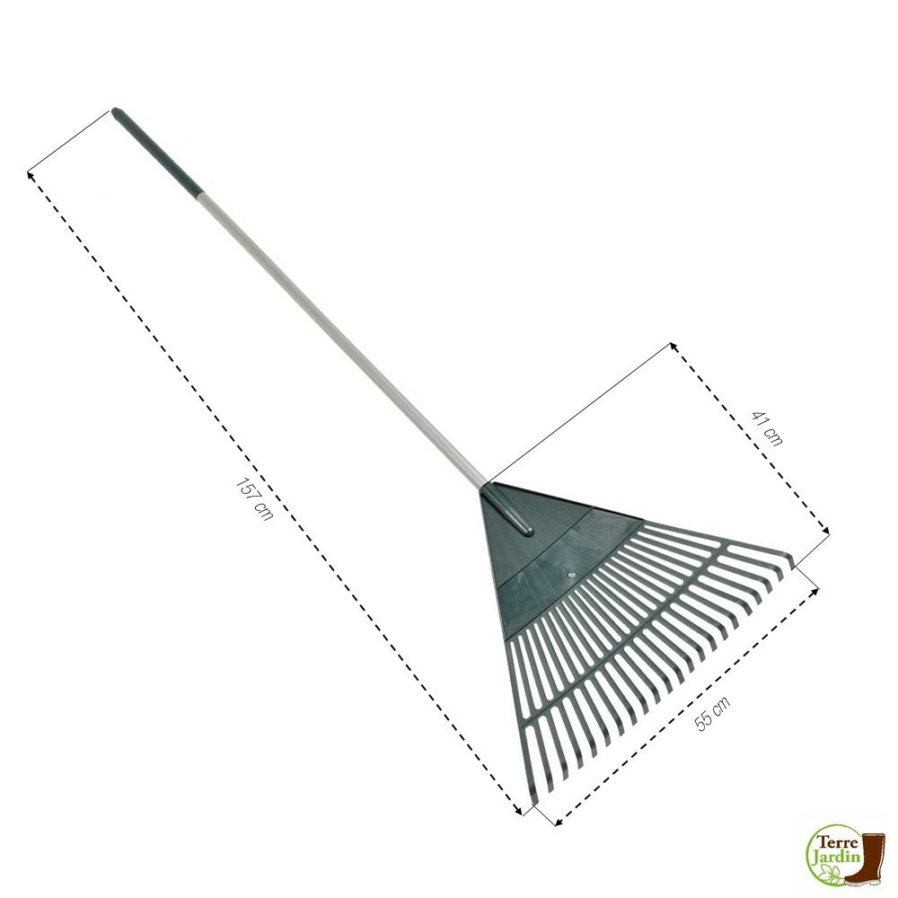 Balai-râteau Pour Olives Ou Jardin - 22 Dents En Plastique Renforcé, Longueur 140mm, Total 390x200mm, Made In Italy