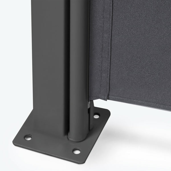 PARAVENT DOUBLE RÉTRACTABLE GRIS 6X1,6 M (3)