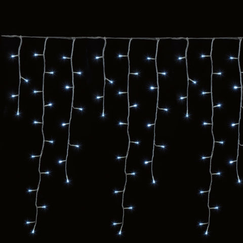 GUIRLANDE STALACTITES SOLAIRE 4M BLANC FROID & GUIRLANDE STALACTITES SOLAIRE 10M BLANC FROID