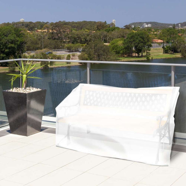 HOUSSE BANC DE JARDIN PLASTIQUE BLANC (3)