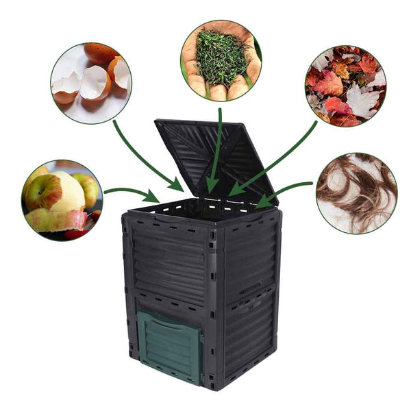 COMPOSTEUR CARRÉ PLASTIQUE 300L (9)