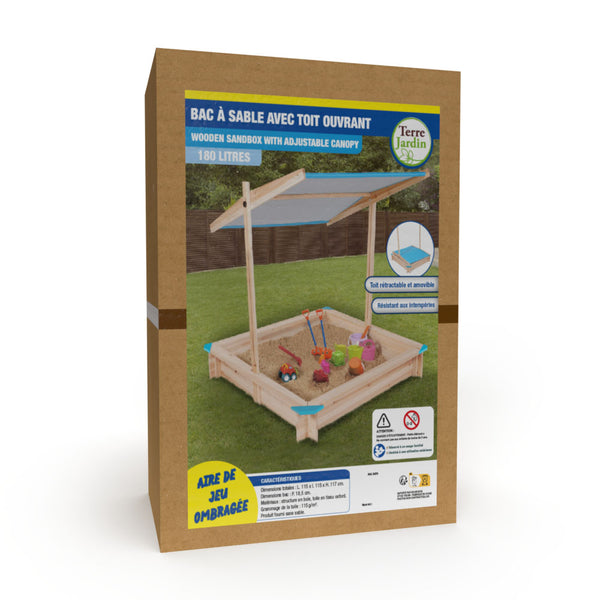BAC À SABLE BOIS AVEC TOIT OUVRANT BLEU (3)