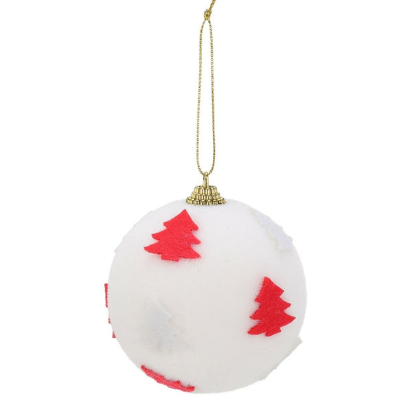BOULE DE NOËL FOURRURE AVEC SAPIN (2)
