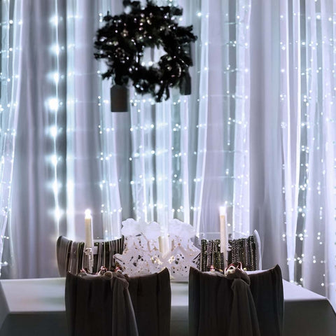 RIDEAU LUMINEUX CUIVRE 3 X 3 M USB AVEC TÉLECOMMANDE (1)