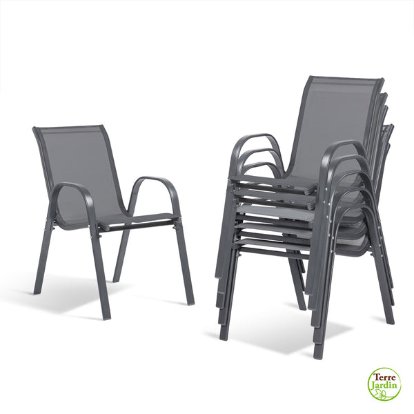 CHAISES TEXTILÈNE EMPILABLES X6 (2)