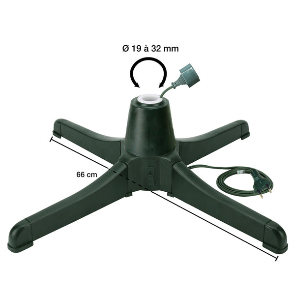 PIED DE SAPIN ROTATIF ELECTRIQUE 66CM VERT (1)