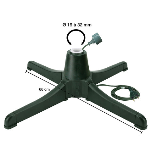 PIED DE SAPIN ROTATIF ELECTRIQUE 66CM VERT (1)