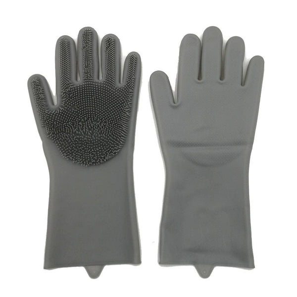 GANTS ÉPONGE SILICONE GRIS
