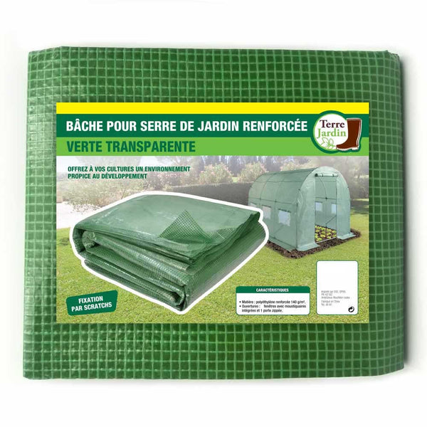 BÂCHE VERTE POUR SERRE DE JARDIN (3) & BÂCHE VERTE POUR SERRE DE JARDIN 6M² (1)