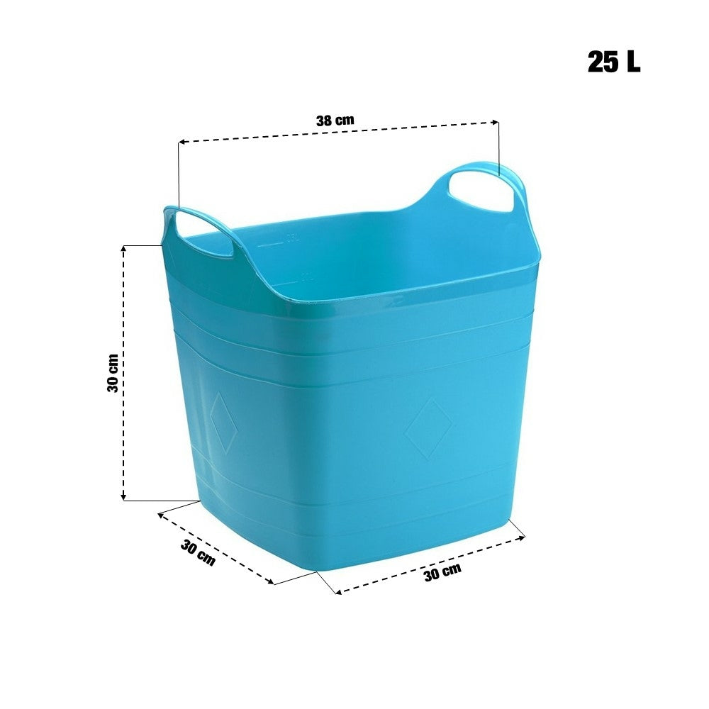 Seau Flexible V-Trug 6 Litres Bleu – Seau Multiusage Résistant UV, Idéal Jardin, Écurie, Ménage
