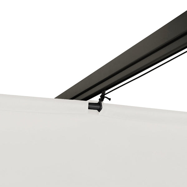 PERGOLA ADOSSÉE 3 X 4 M TOIT RÉTRACTABLE BEIGE (5)