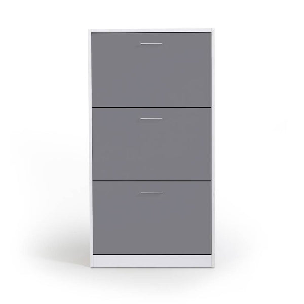 MEUBLE À CHAUSSURES 3 TIROIRS GRIS (4)