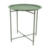 TABLE D'APPOINT RONDE PLIANTE VERTE EN MÉTAL