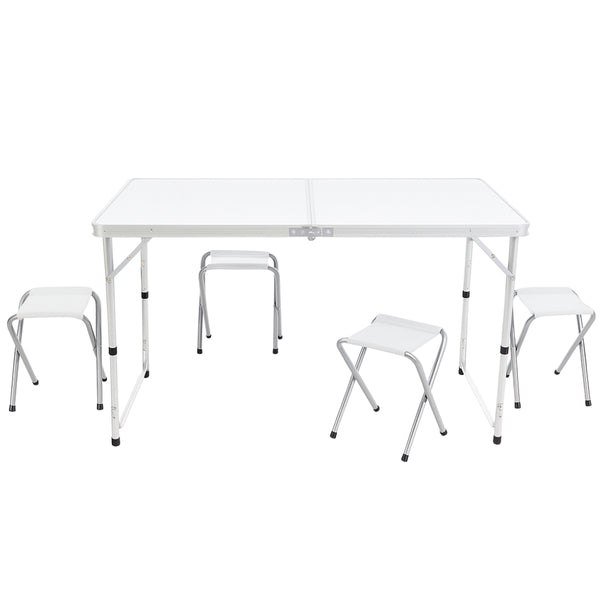 TABLE DE CAMPING PLIABLE AVEC 4 TABOURETS