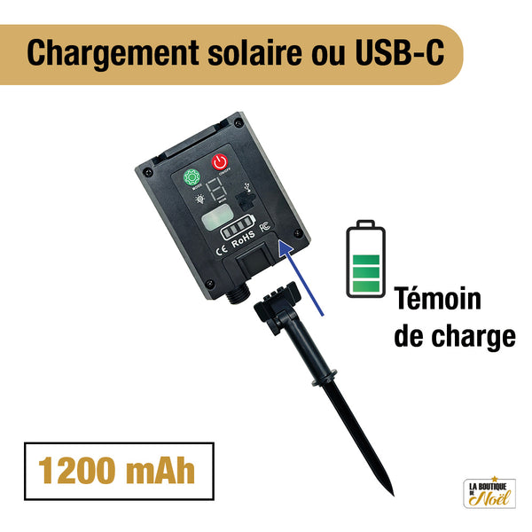 PANNEAU SOLAIRE USB AVEC TELECOMMANDE 1200 mAh (2)