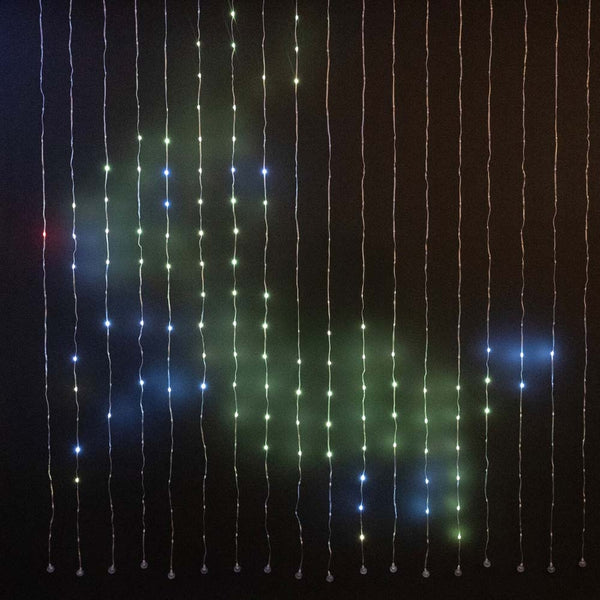 RIDEAU  LUMINEUX RGB 400 LED 2X2M AVEC APPLICATION MOBILE (7)