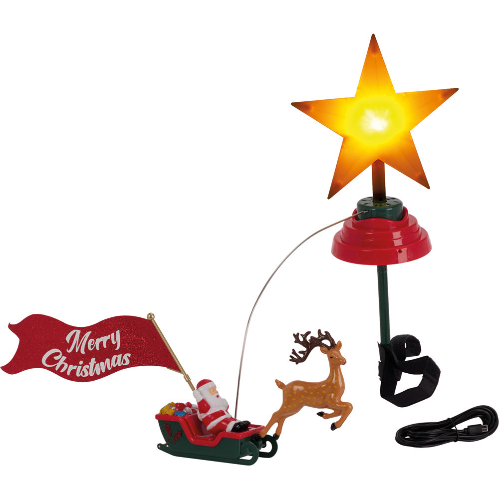 CIMIER USB ANIME AVEC SANTA LED