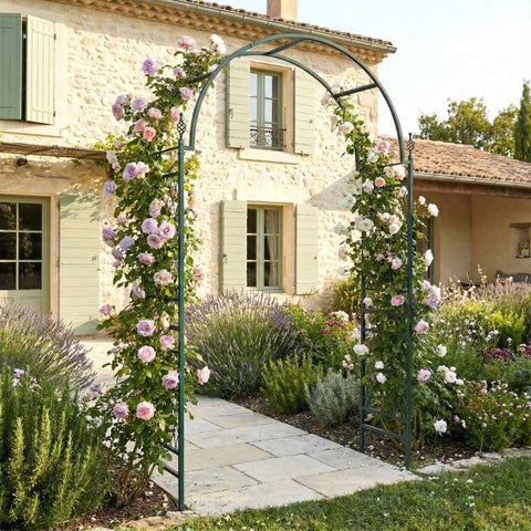 ARCHE DE JARDIN 143×40×234 CM METAL VERT TRADITION (1)