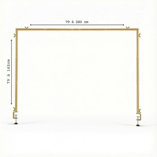 ARCHE DE TABLE EXTENSIBLE METAL OR L79 A 280CM H79 A 162CM (3)