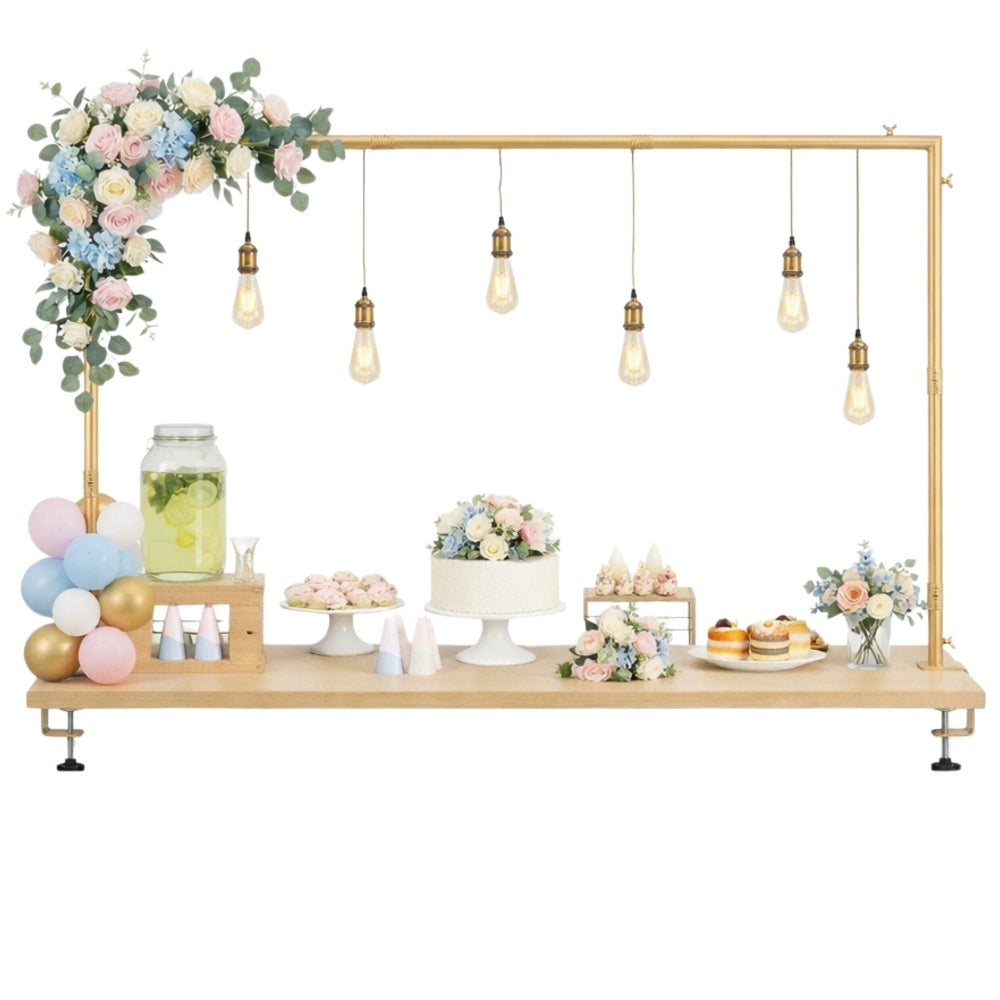 ARCHE DE TABLE EXTENSIBLE METAL OR L79 A 280CM H79 A 162CM