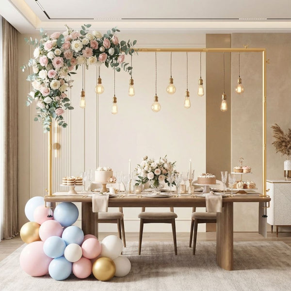 ARCHE DE TABLE EXTENSIBLE METAL OR L79 A 280CM H79 A 162CM (4)