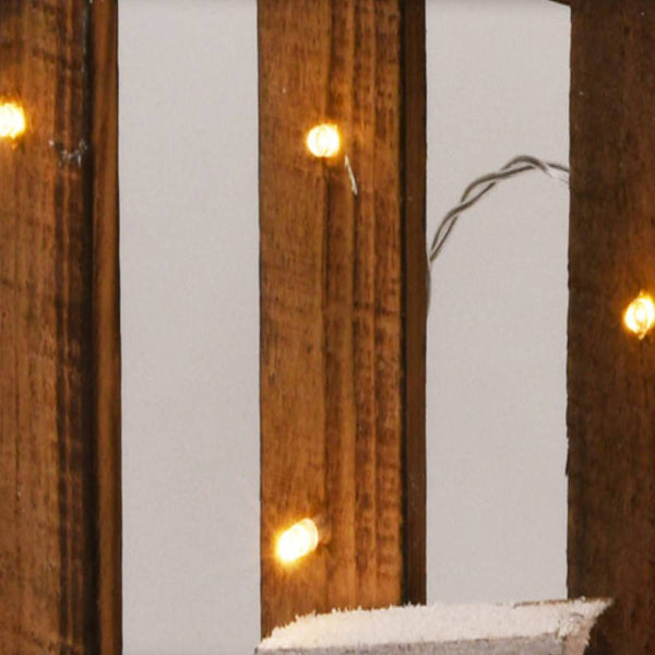 BARRIÈRE BOIS ENNEIGÉE LED À PILES (1)