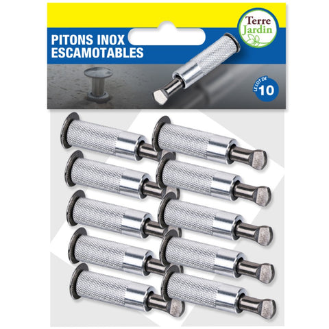 PITONS ESCAMOTABLES INOX X10 (1)