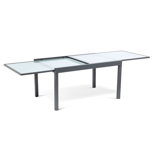 Table de jardin extensible en verre avec 4 chaises (3)