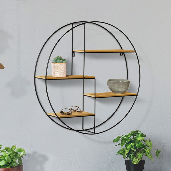 ÉTAGÈRE RONDE MURALE 4 PLATEAUX (4)