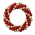 COURONNE BOULES ROUGES ET OR Ø 55 CM