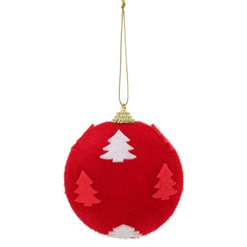 BOULE DE NOËL FOURRURE AVEC SAPIN (1)