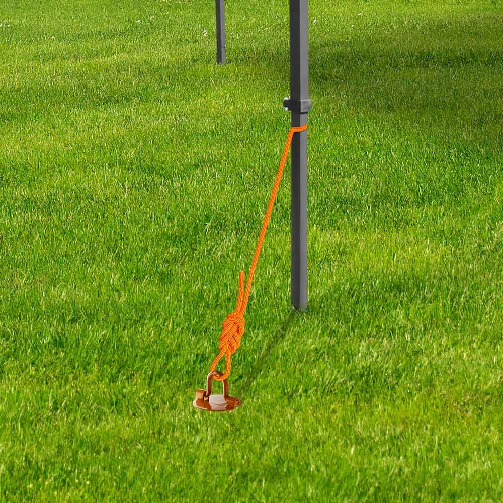 K&B Vertrieb Lot de 4 piquets d'ancrage au sol XL Argenté 38 cm K&B Vertrieb Lot de 4 piquets d'ancrage au sol XL Argenté 38 cm