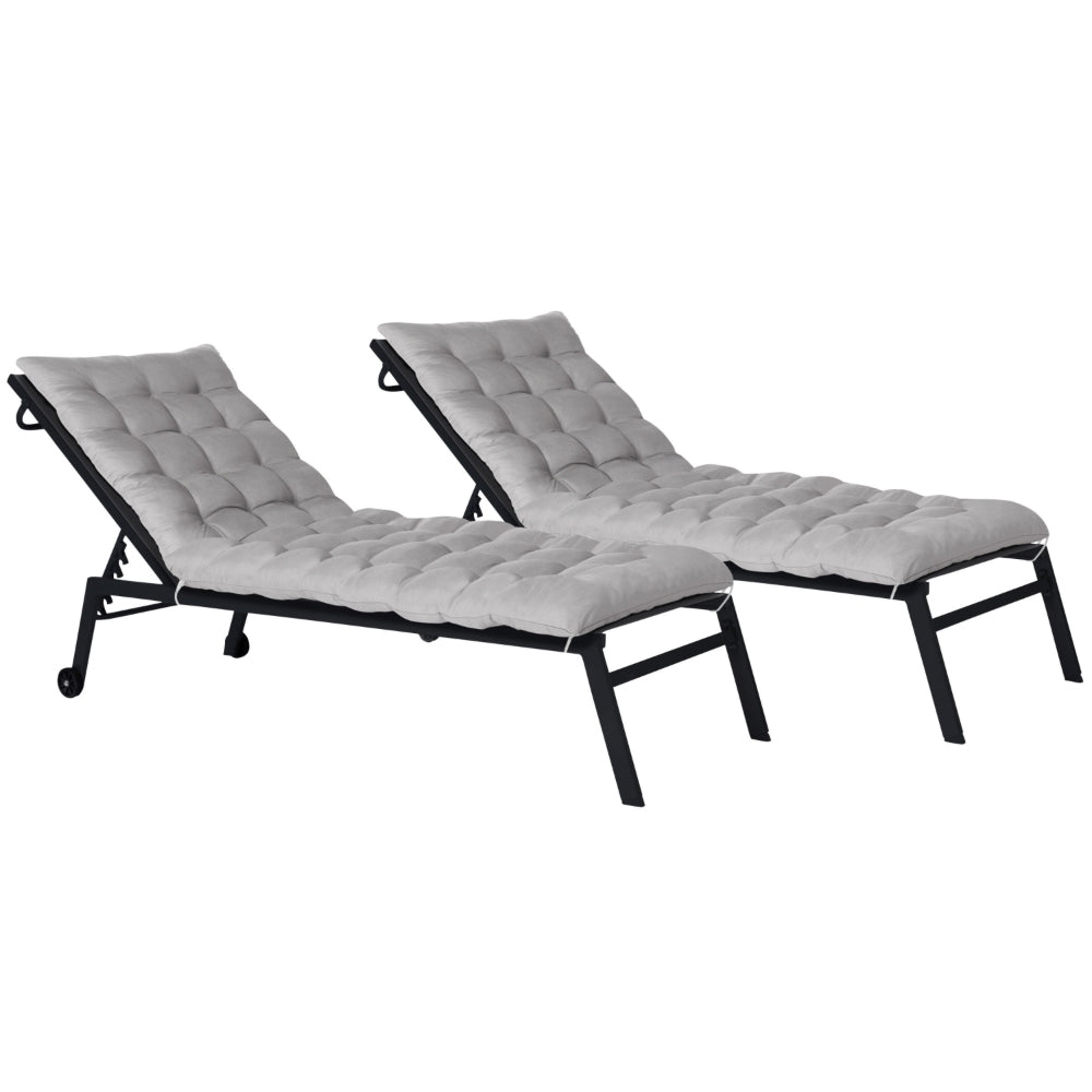 COUSSIN UNIVERSEL POUR BAIN DE SOLEIL GRIS X2