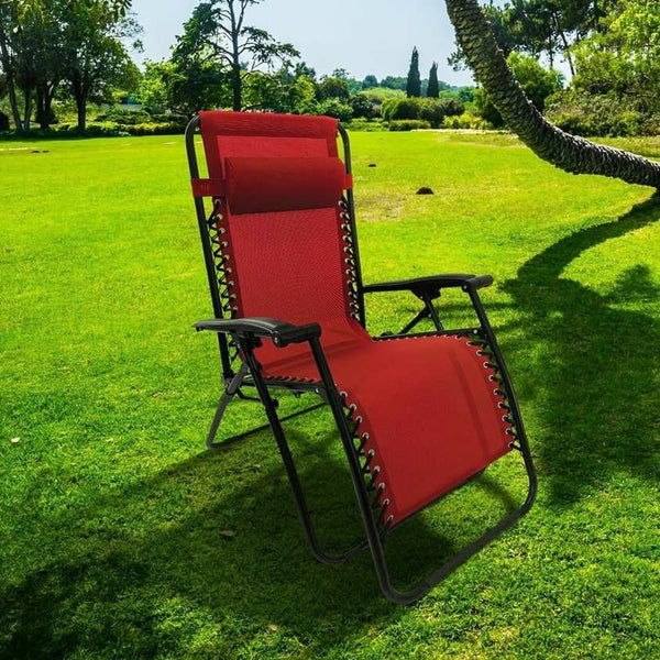 FAUTEUIL TRANSAT PLIANT AVEC ACCOUDOIRS (6) & FAUTEUIL TRANSAT PLIANT ROUGE AVEC ACCOUDOIRS (1)