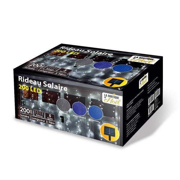 RIDEAU SOLAIRE LUMINEUX 200 LED