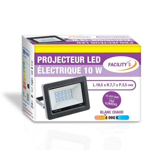 PROJECTEUR LED ÉLECTRIQUE (3) & PROJECTEUR ÉLECTRIQUE LED 10W (1)