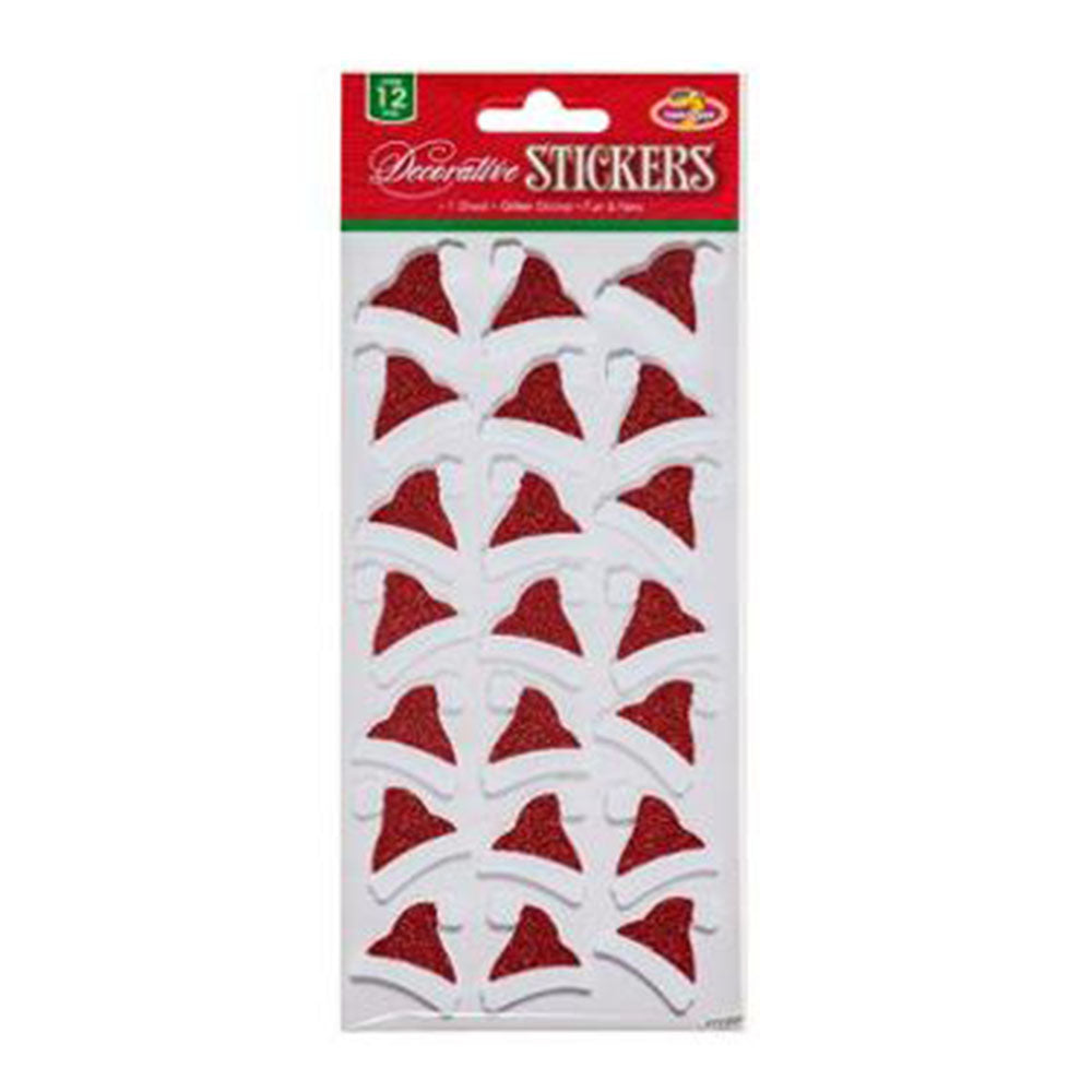 STICKER PAILLETÉ ROUGE ET BLANC 10 X 20 CM