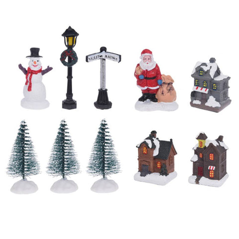 SET 10 PCS POUR VILLAGE DE NOËL (1)