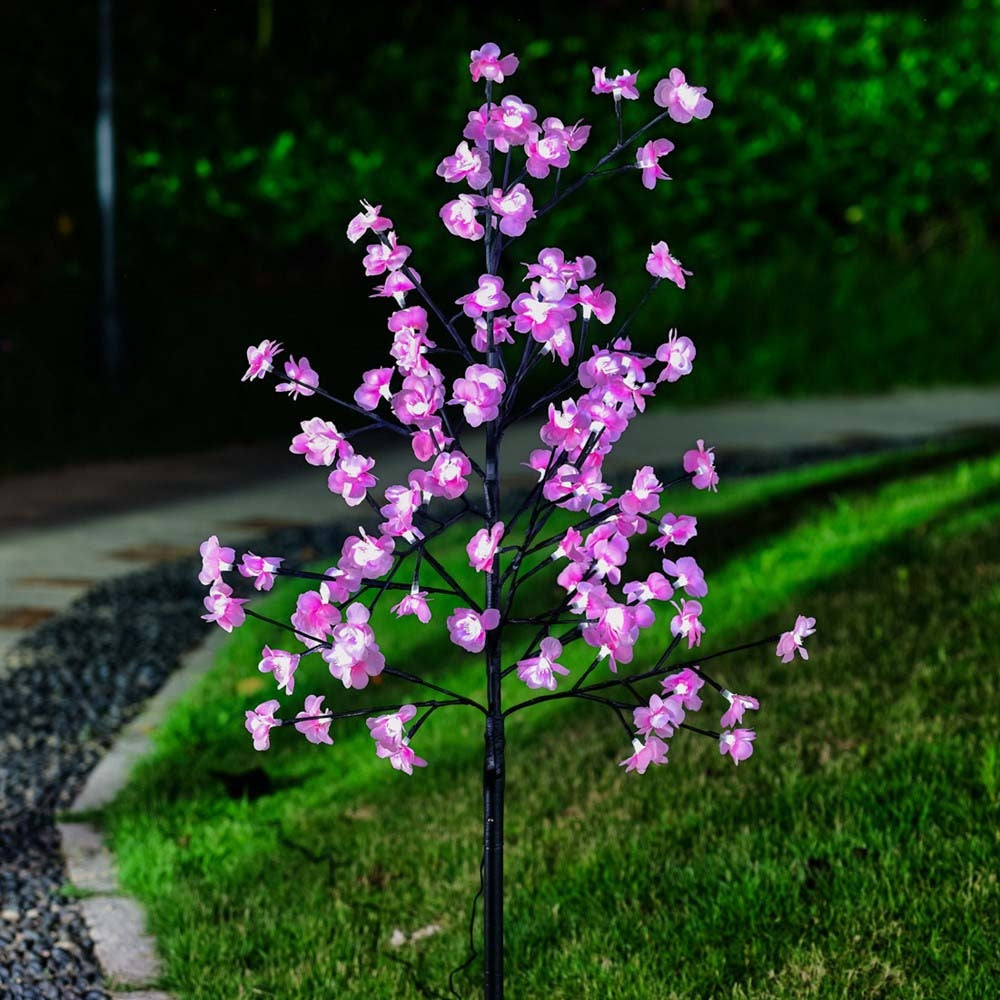 Branche à 16 LED alimentée par piles - Fleurs de cerisier