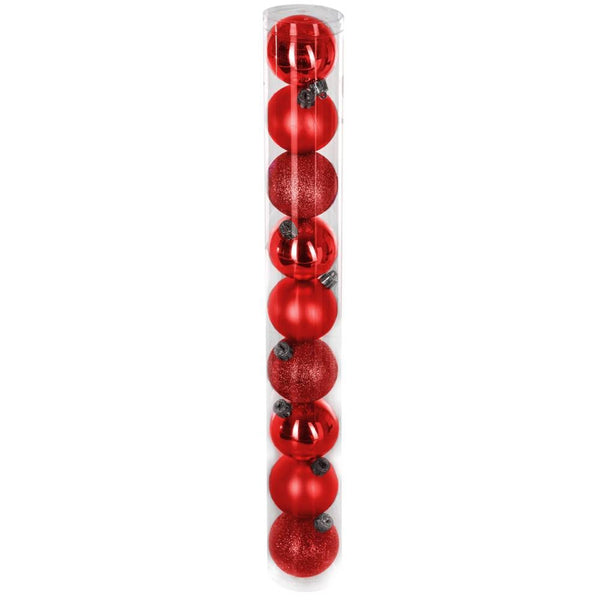 BOULES DE NOËL 60 MM X9 ROUGE
